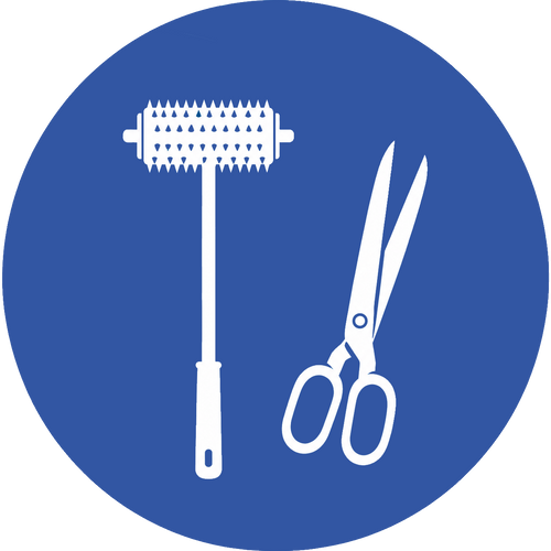Outils de tapissier (rouleau à pointes)