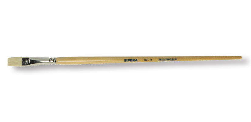 Pinceaux à tabl.plats, p. l'huile 13 mm / 3/9 mm