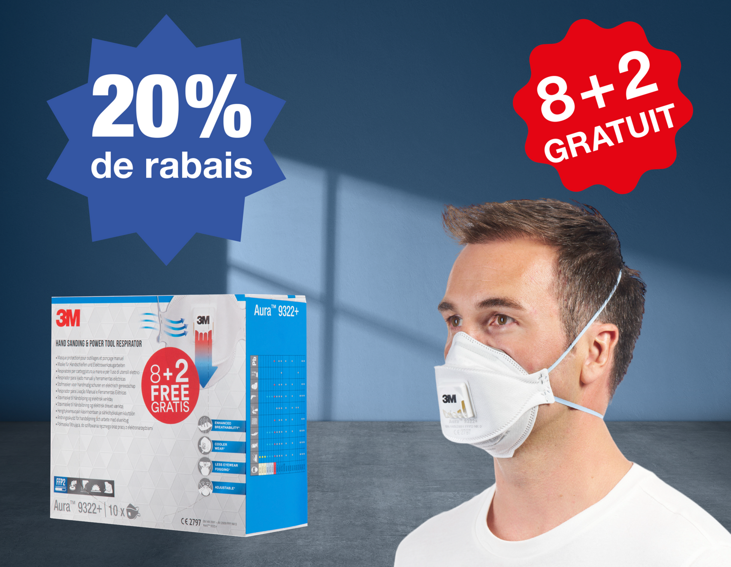 20 % de rabaias sur les masques antipoussière de 3M